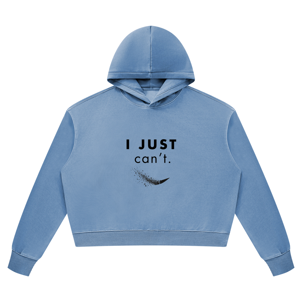 Just Don’t Women’s Cropped Vintage Hoodie