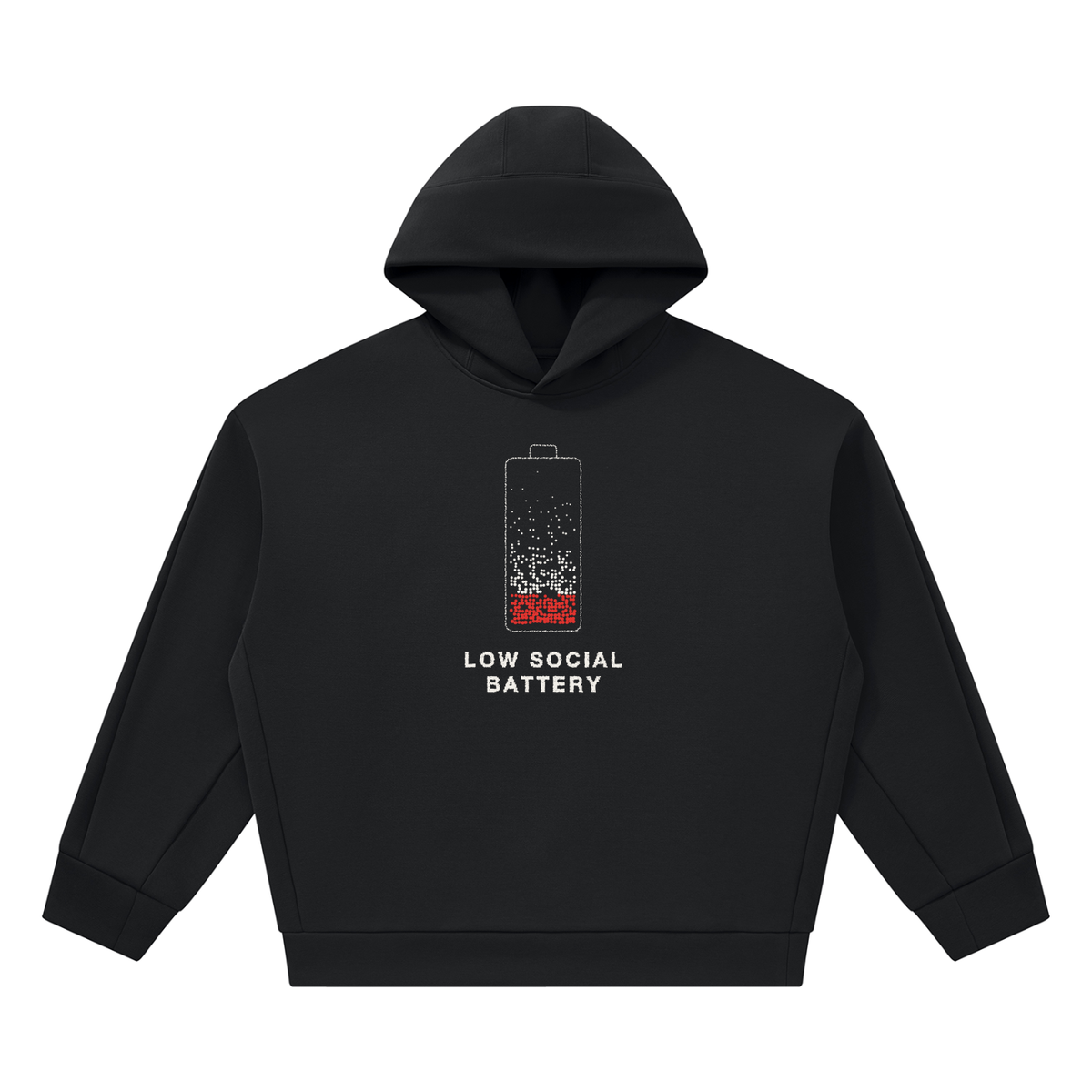Low Social Battery Unisex Heavyweight Hoodie