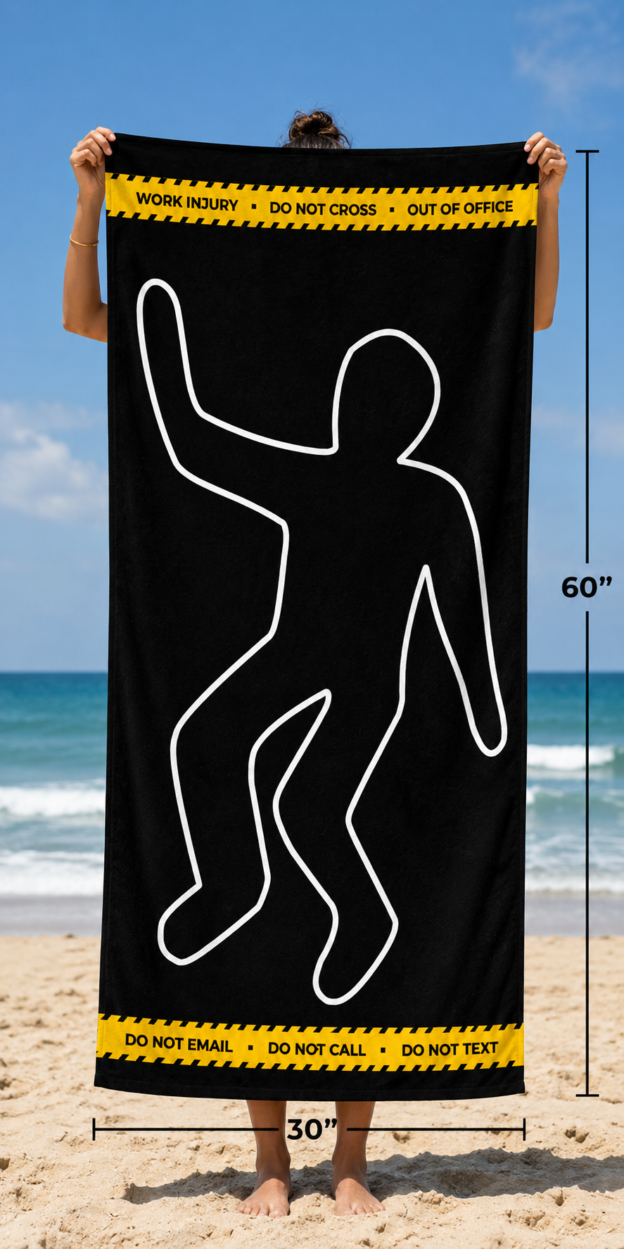 The "Work Injury" Beach Towel