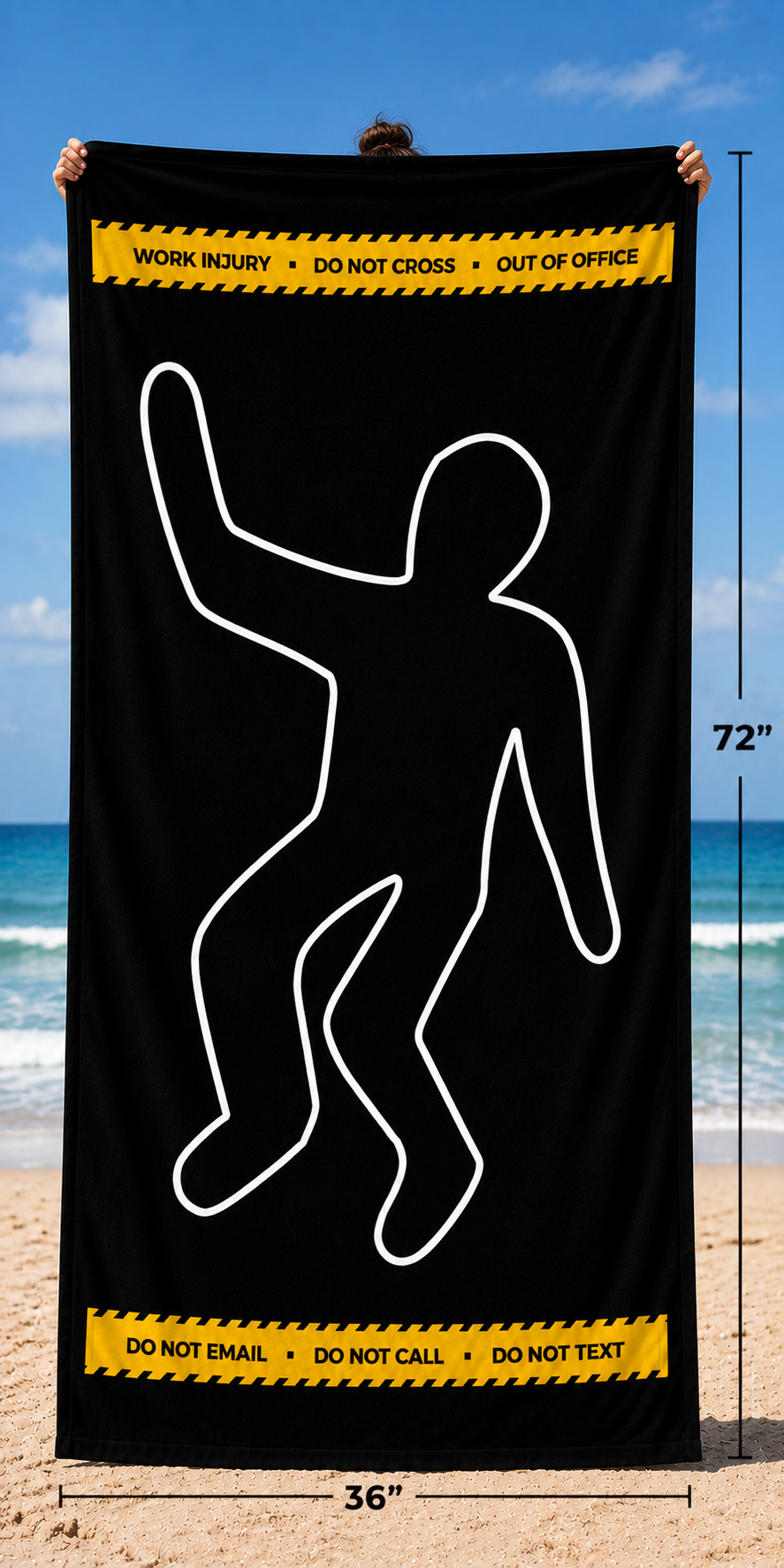 The "Work Injury" Beach Towel