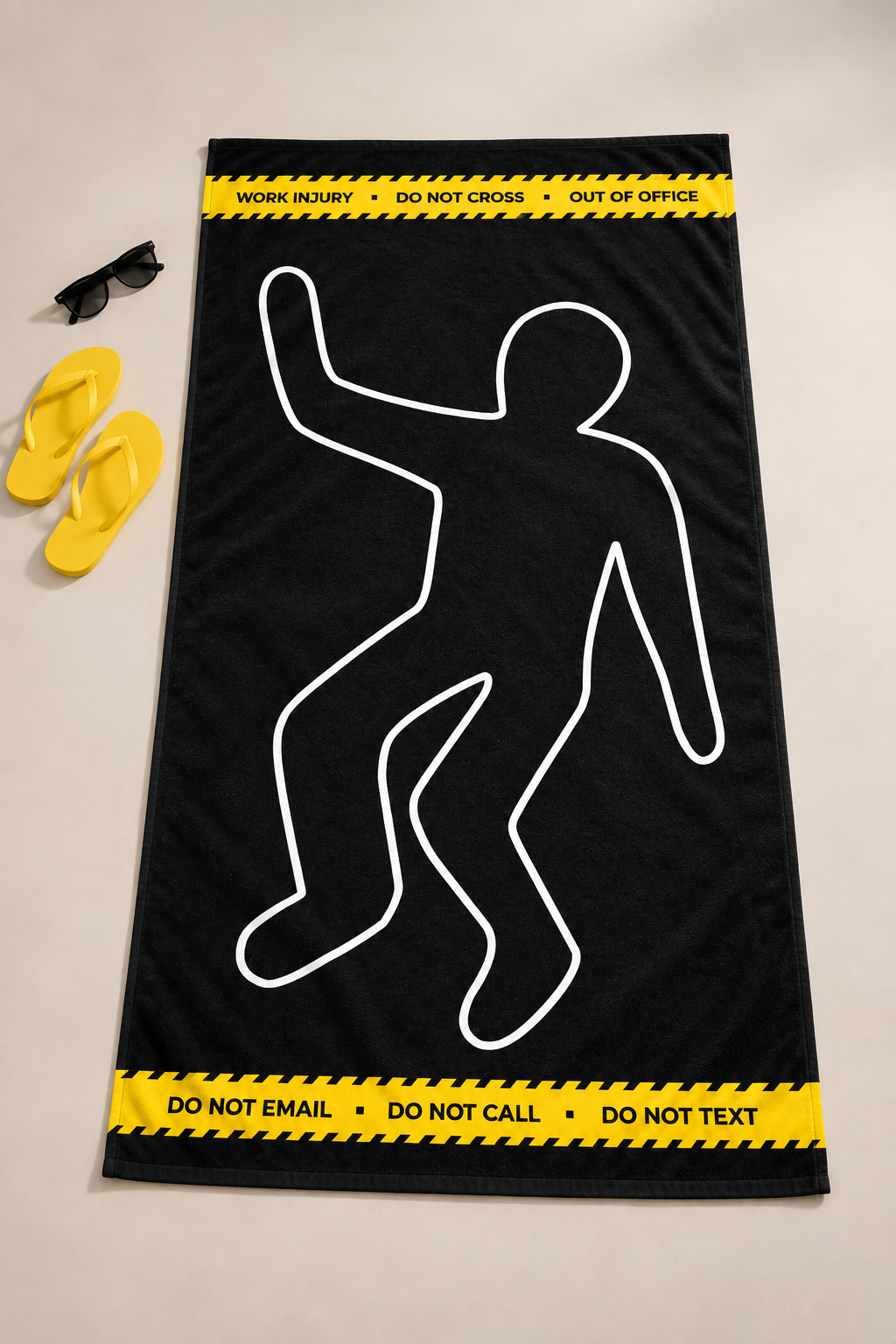 Work Injury Beach Towel
