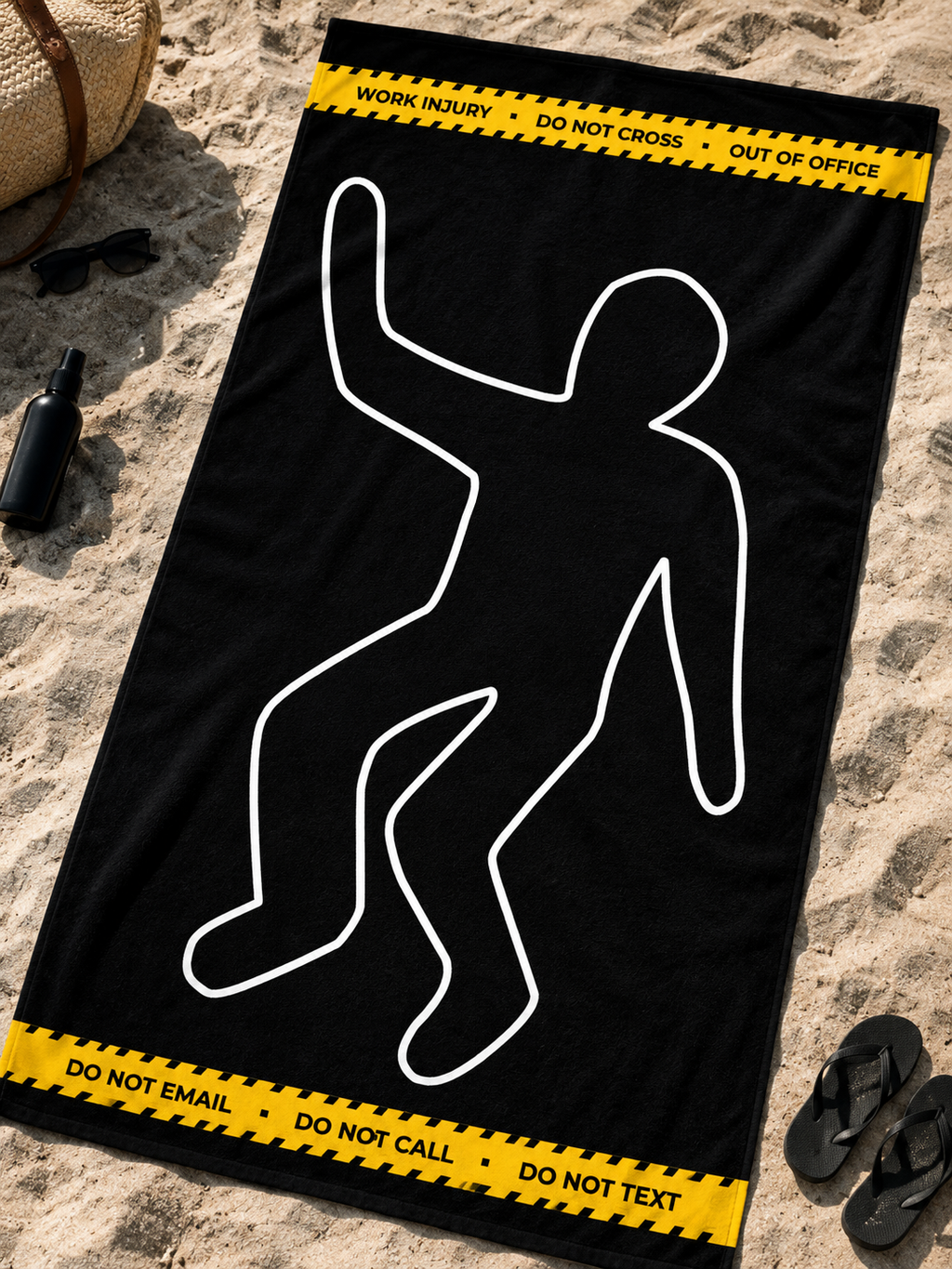 The "Work Injury" Beach Towel