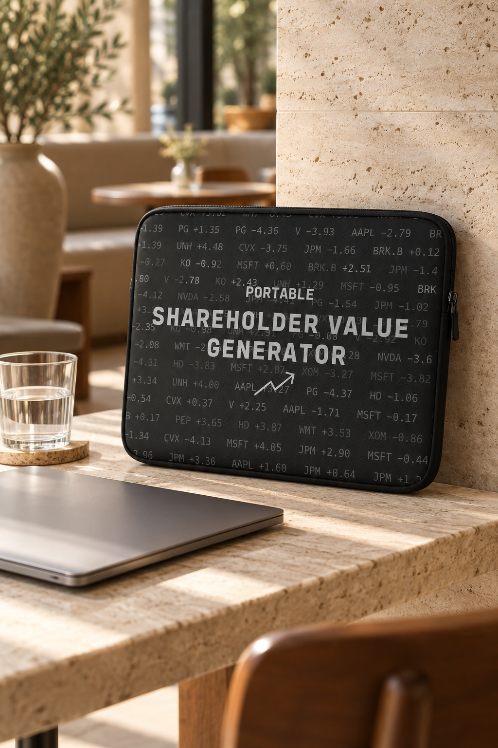 Shareholder Value Generator Laptop Sleeve by Work Stories