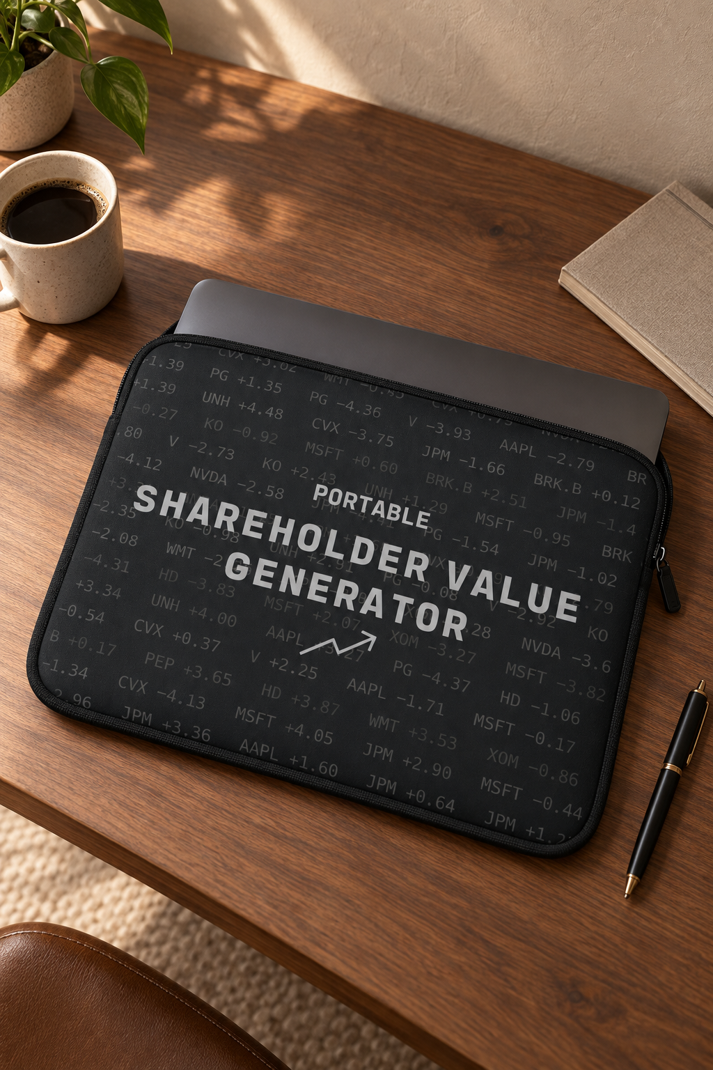 Shareholder Value Generator Laptop Sleeve by Work Stories