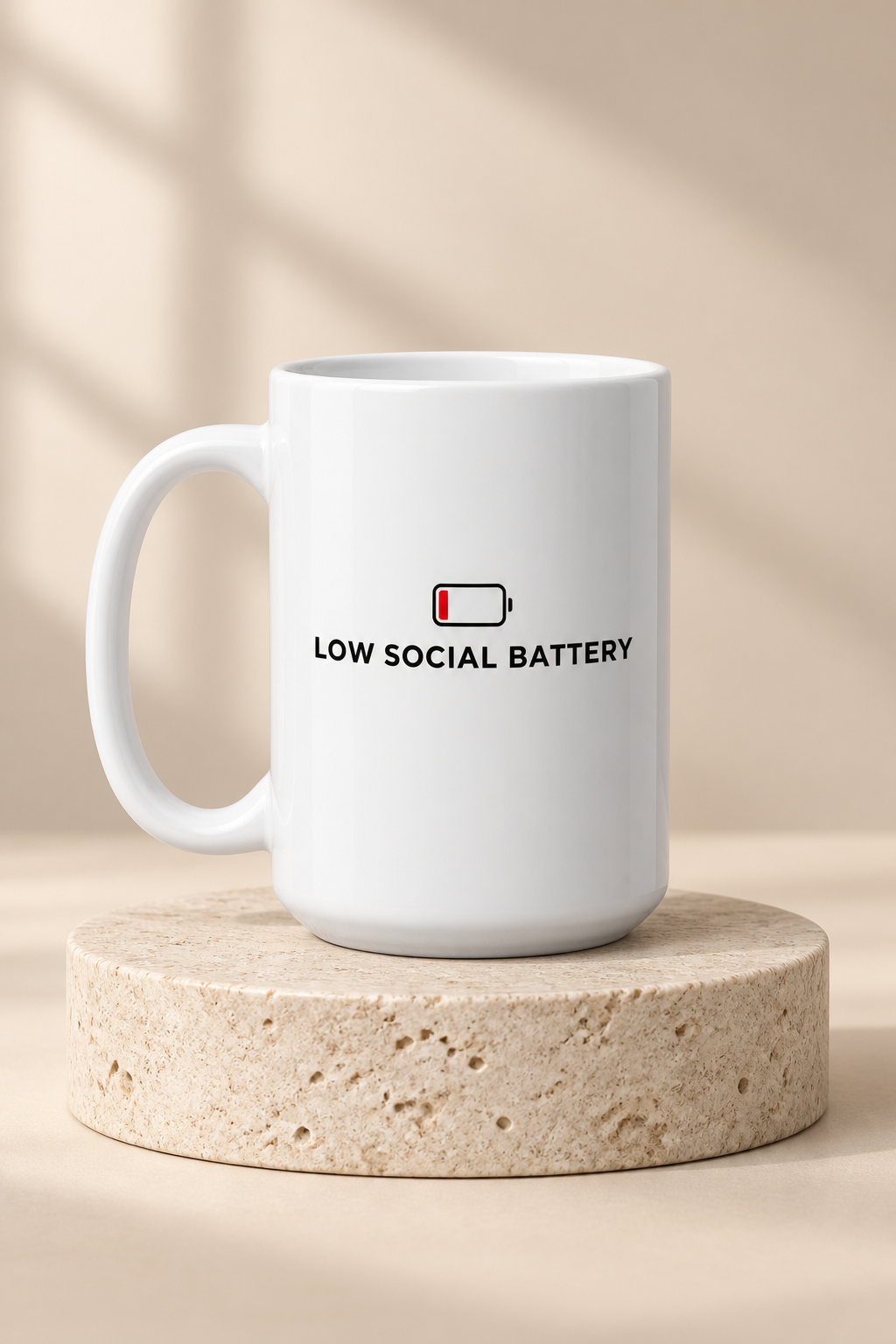 Low Social Battery Mug by Work Stories