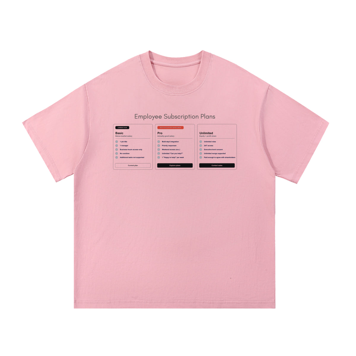 Employee Subscription Tier Unisex T-Shirt