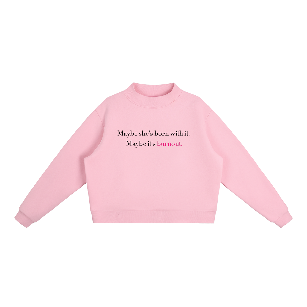 Burnout Women’s Crewneck, Pink
