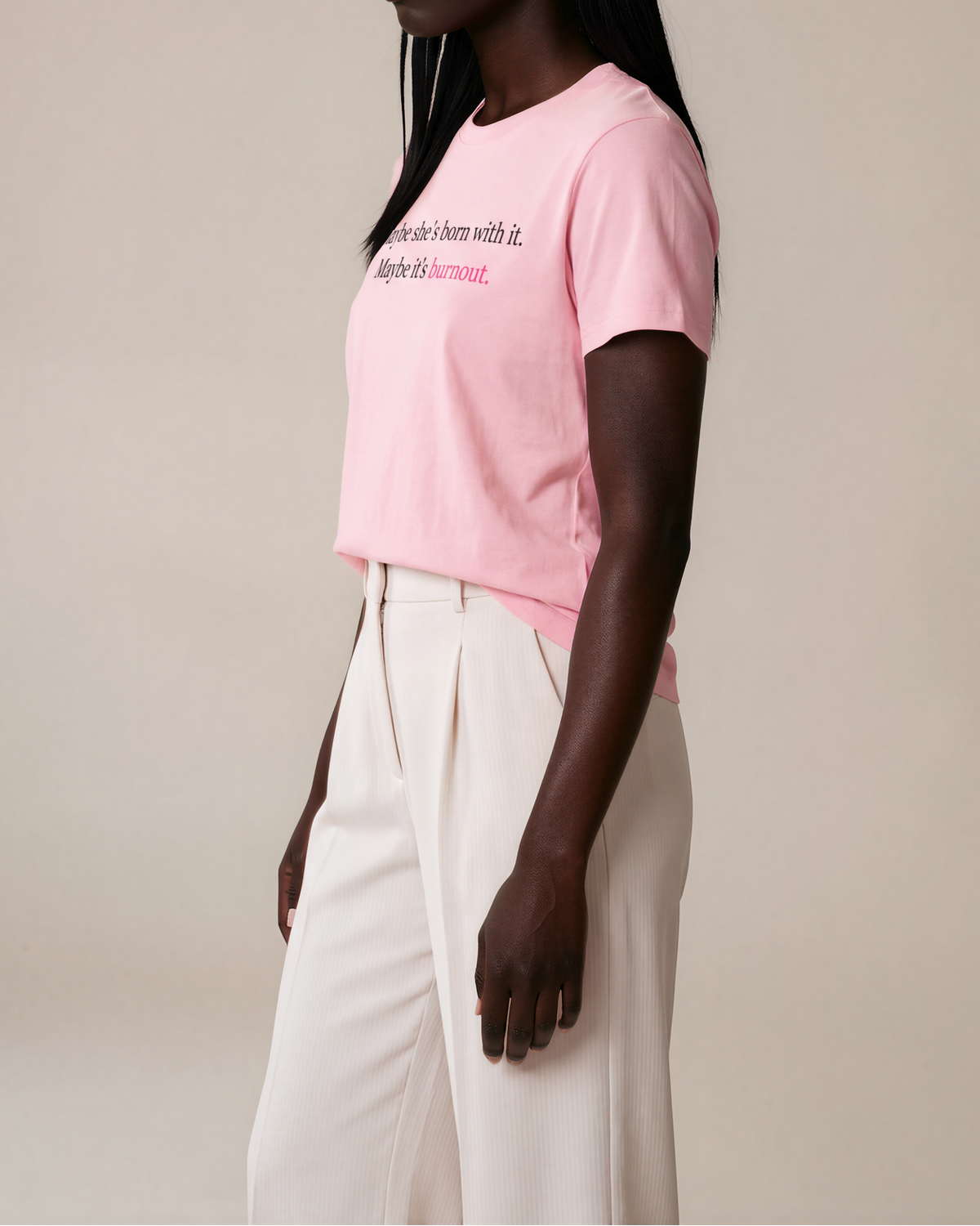 Burnout Women’s Slim-Fit Tee by Work Stories