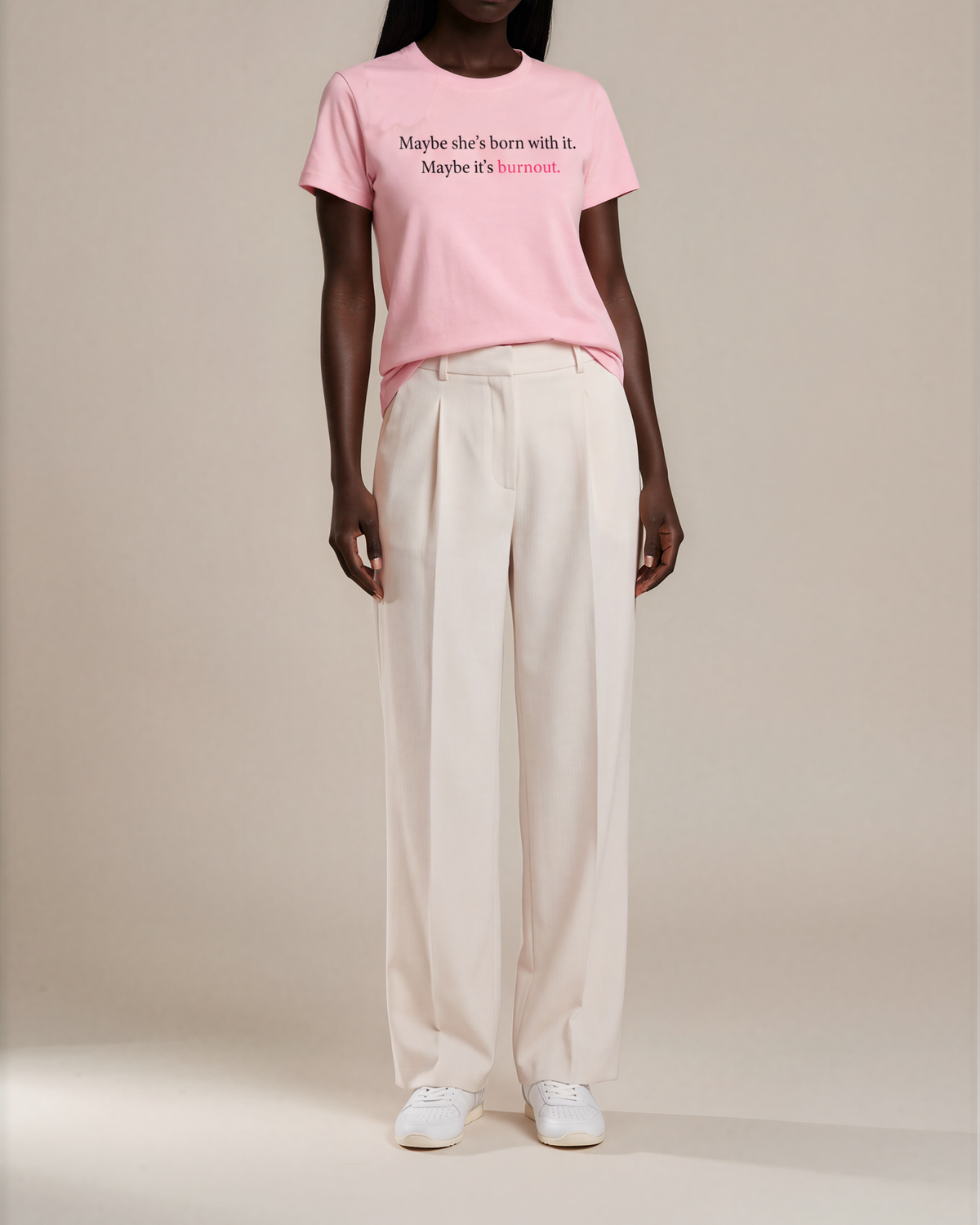 Burnout Women’s Slim-Fit Tee by Work Stories
