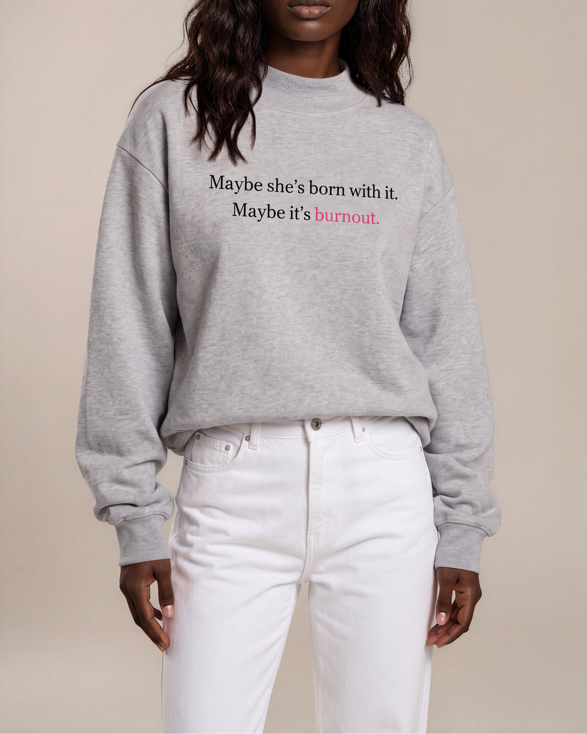 Burnout Women’s Crewneck by Work Stories
