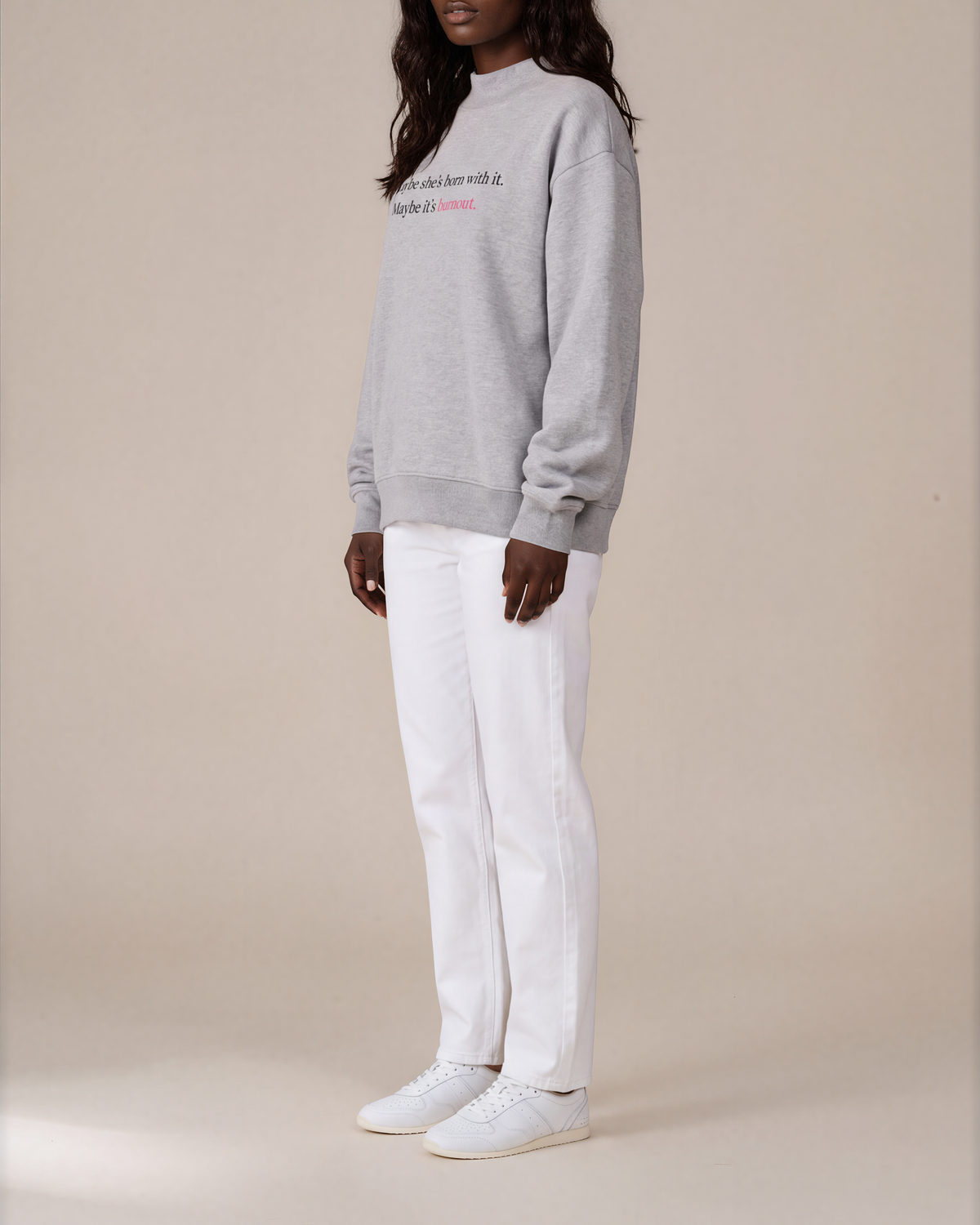 Burnout Women’s Crewneck by Work Stories