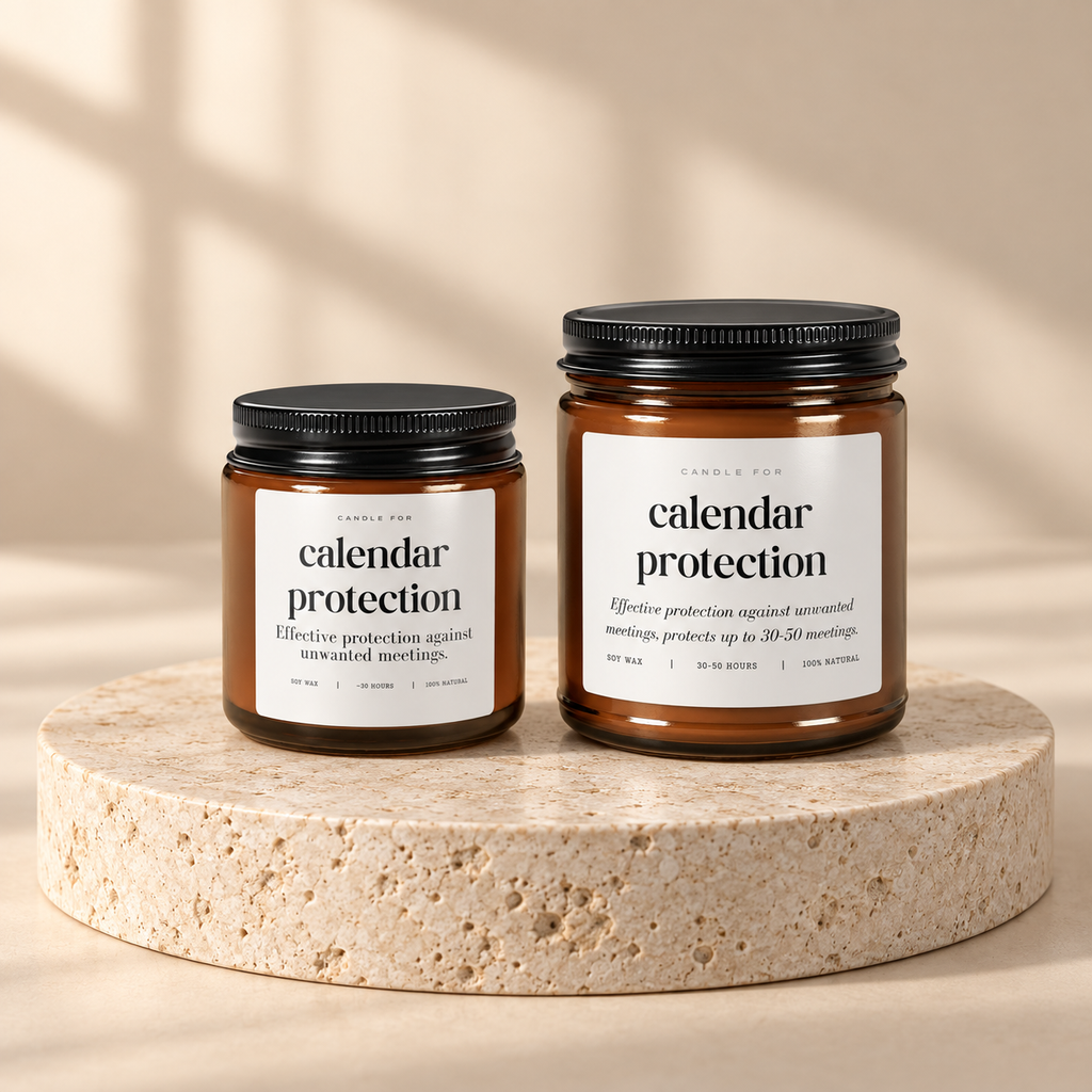 Calendar Protection Soy Candle — 4 oz and 9 oz jars together