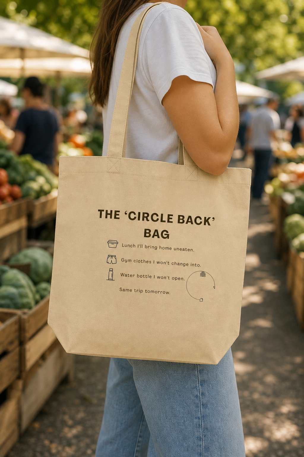 Circle Back Tote Bag by Work Stories