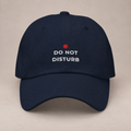 Do Not Disturb Baseball Hat — Navy, front view