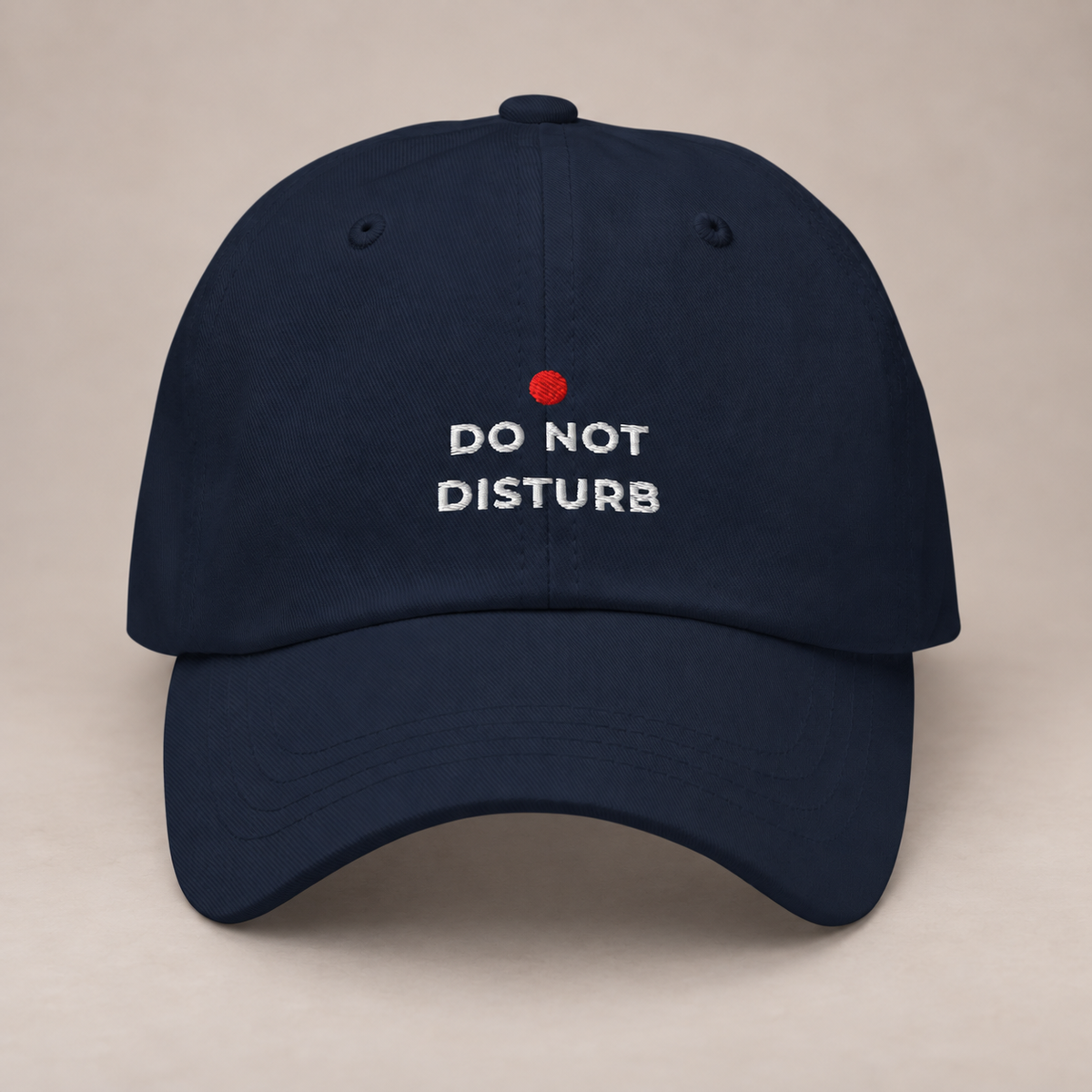 Do Not Disturb Baseball Hat — Navy, front view