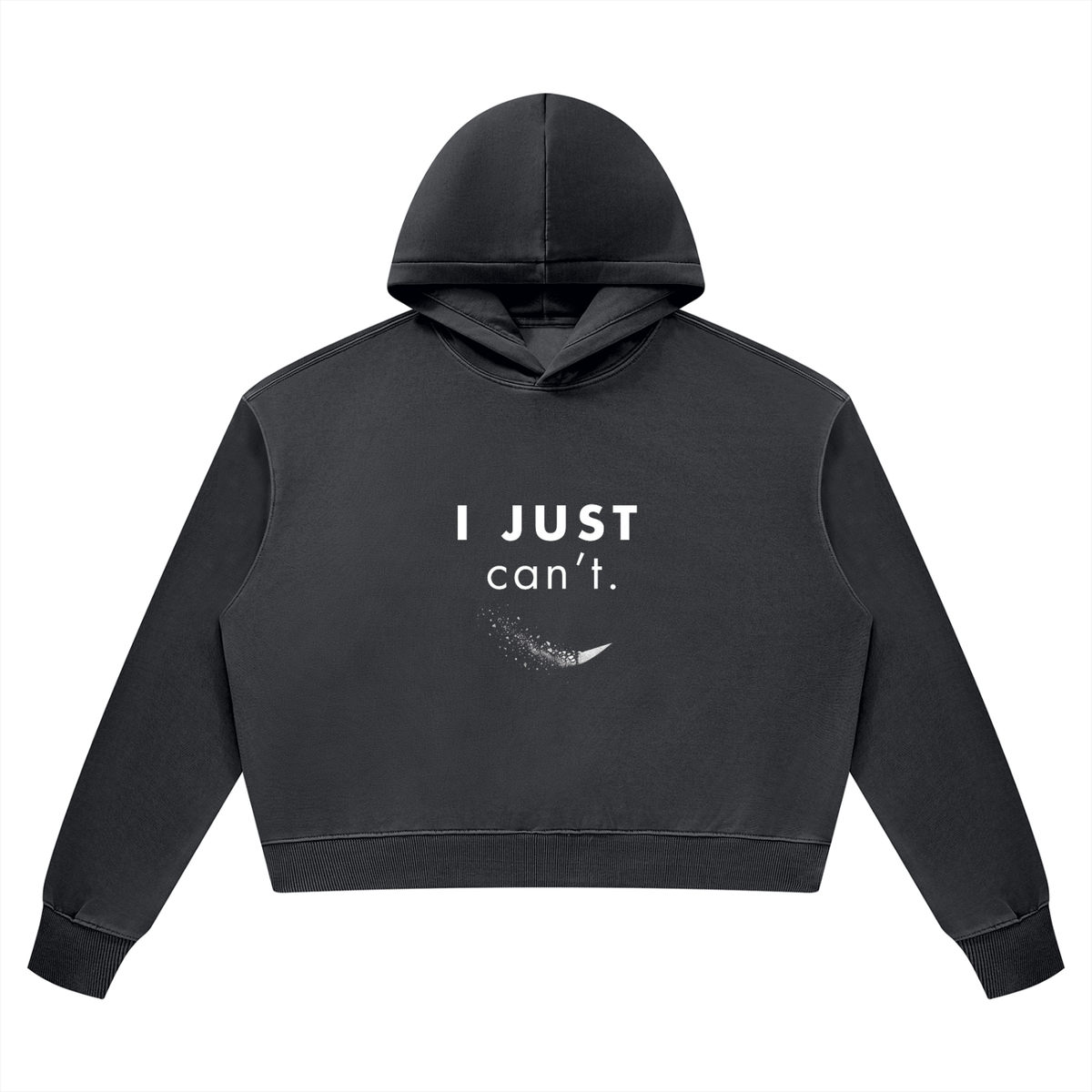 Just Don’t Women’s Cropped Vintage Hoodie