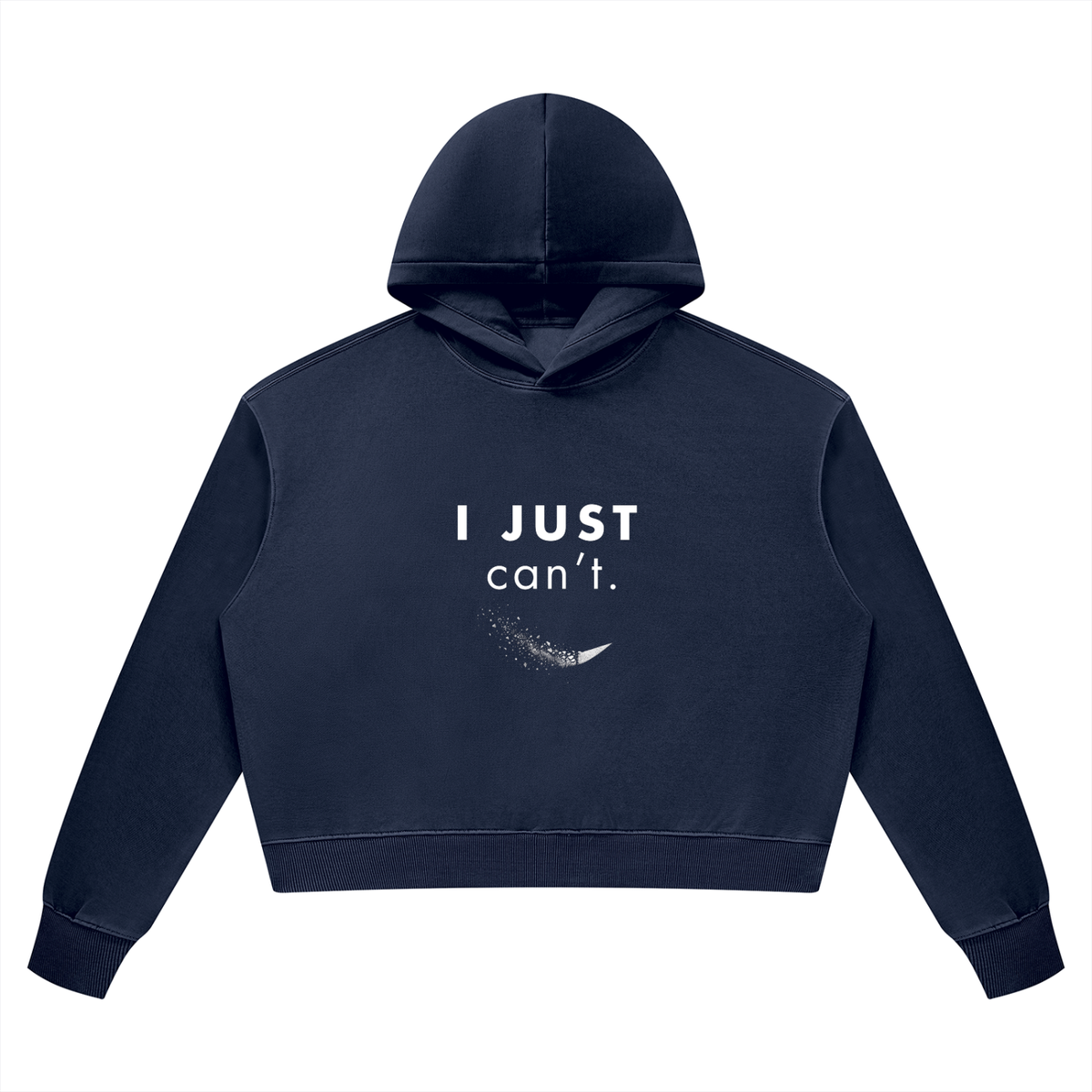 Just Don’t Women’s Cropped Vintage Hoodie