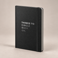 Things to Circle Back On Hardcover Notebook — printed cover