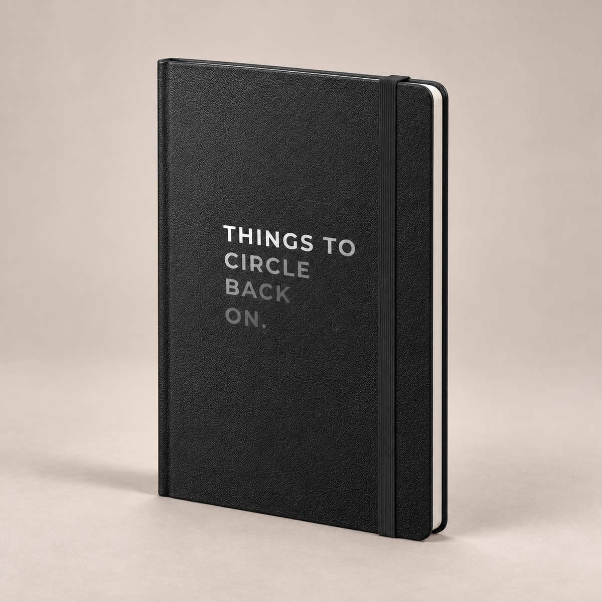 Things to Circle Back On Hardcover Notebook — printed cover