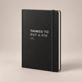 Things to Put a Pin In Hardcover Notebook — printed cover