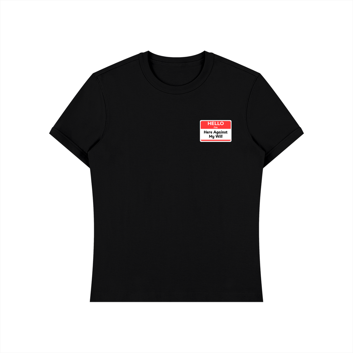 Here Against My Will Tee, Black