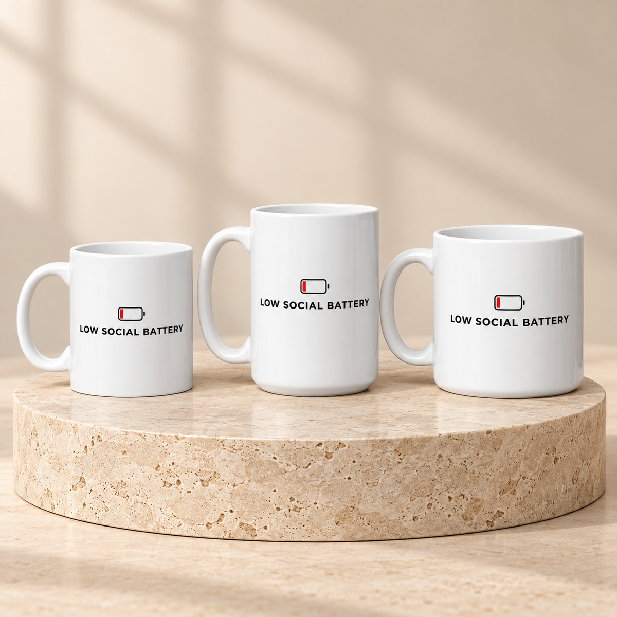 Low Social Battery Mug by Work Stories