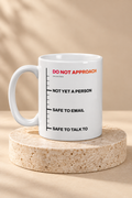 Threat Level Coffee Mug by Work Stories