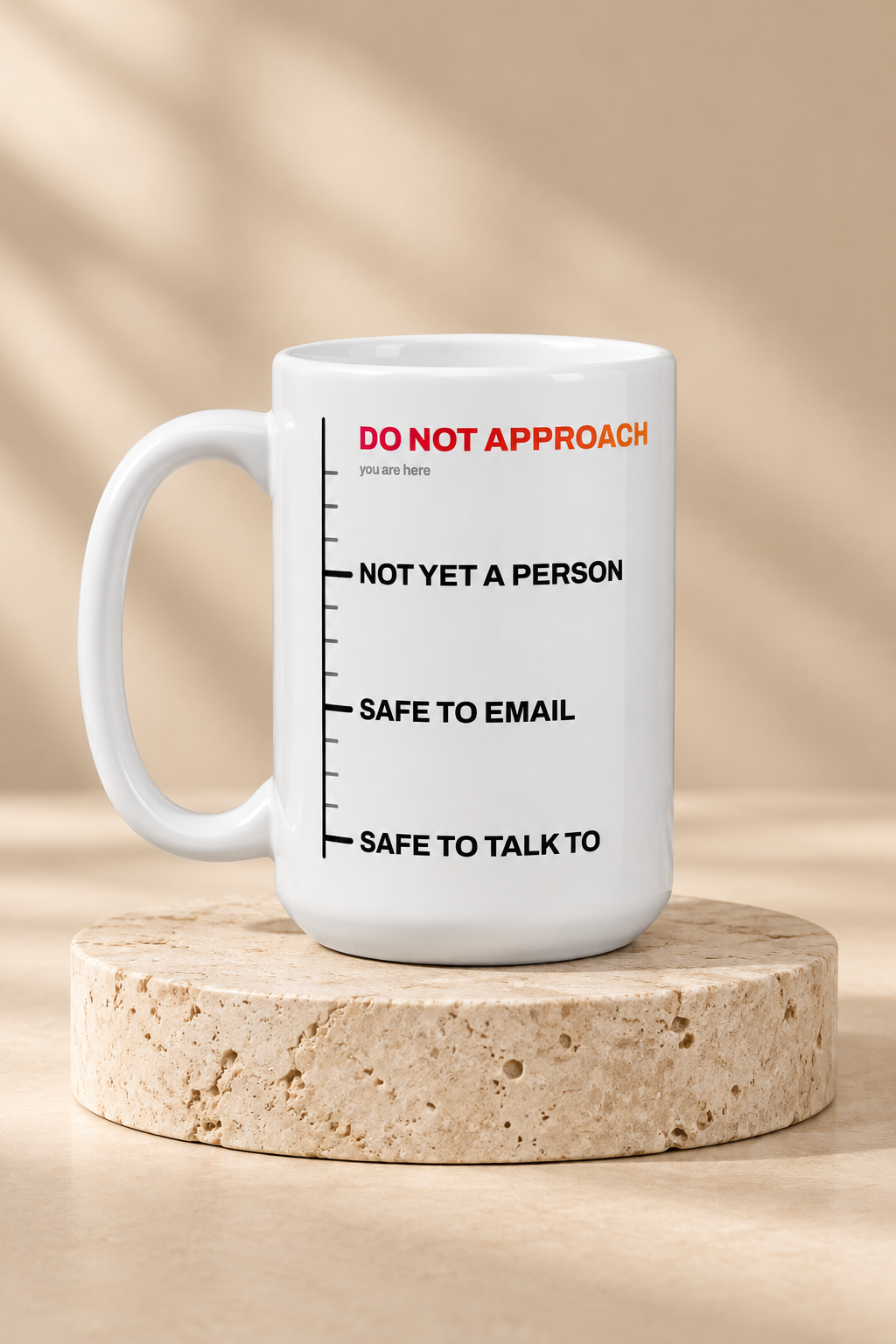 Threat Level Coffee Mug by Work Stories