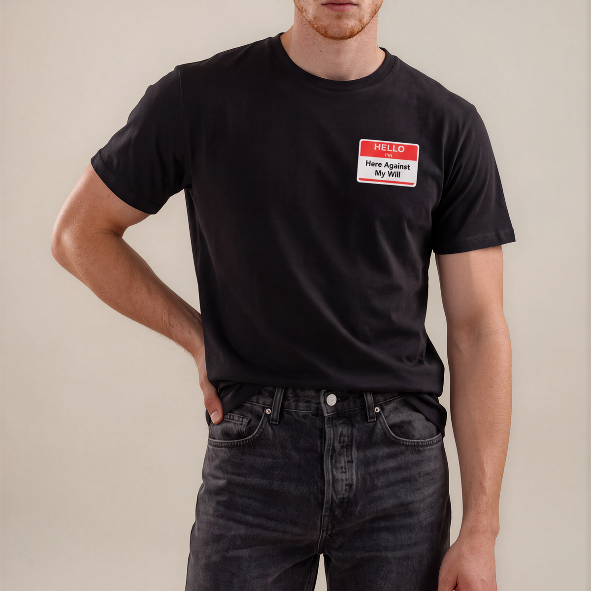 The "Here Against My Will" Networking Tee